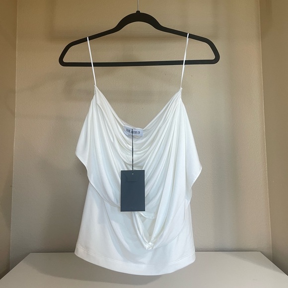 The Attico Ginnie Cutout Jersey Halter Top, size 44. NWT - Picture 13 of 16